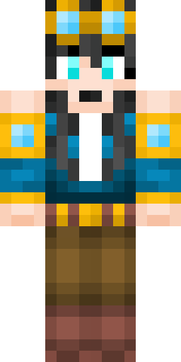 Steampunk girl "Blu" Minecraft skin