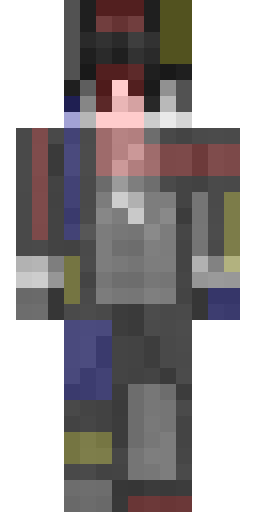 Composition in Red Blue and Yellow Minecraft skin